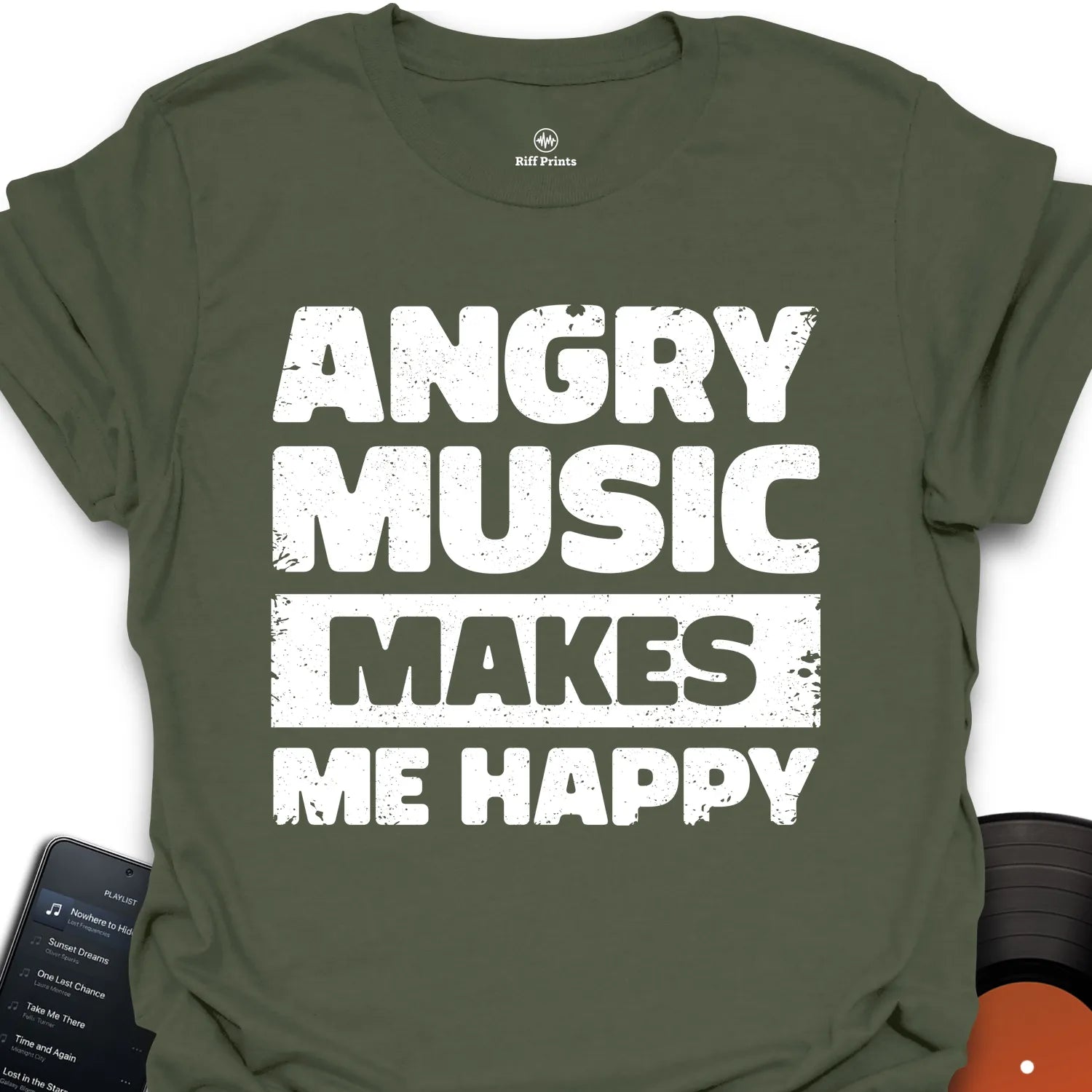 Angry Music Makes Me Happy T-Shirt