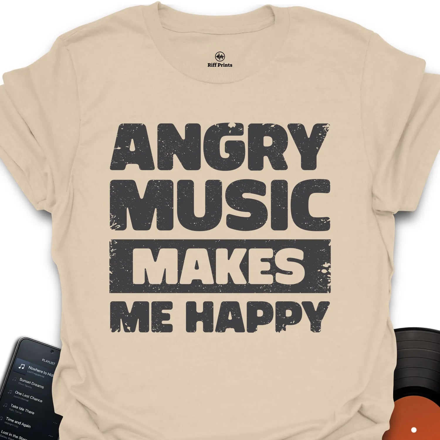 Angry Music Makes Me Happy T-Shirt