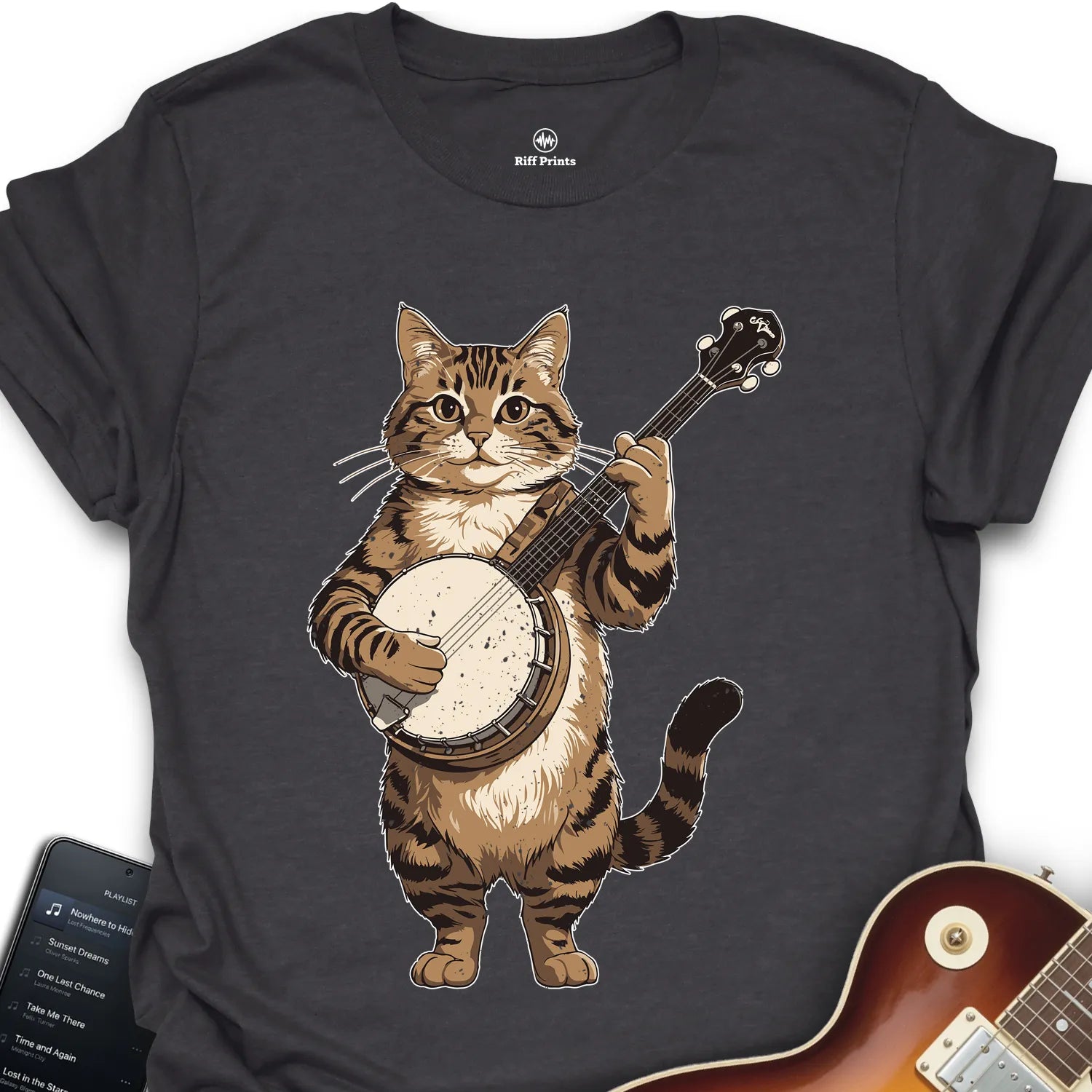 Banjo Cat Music T-Shirt