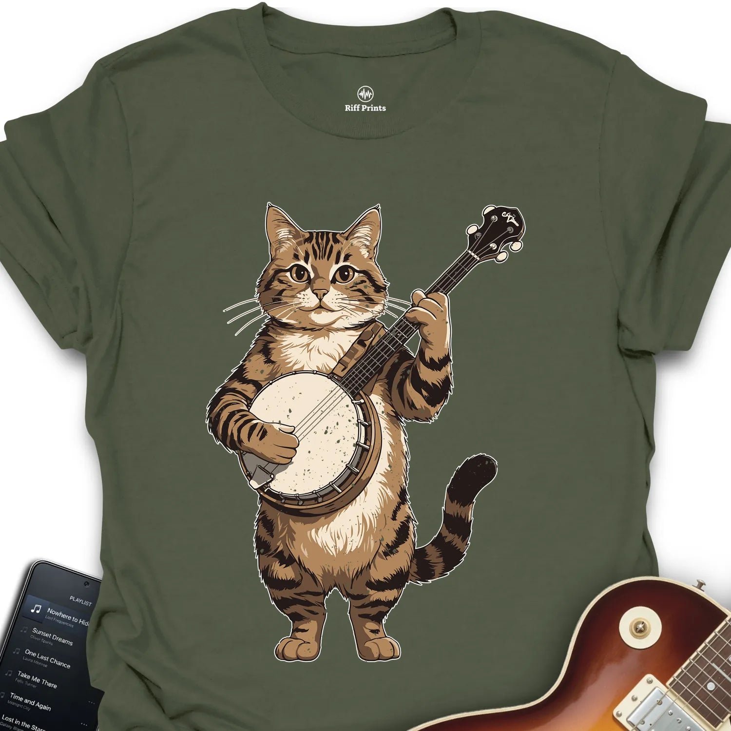 Banjo Cat Music T-Shirt