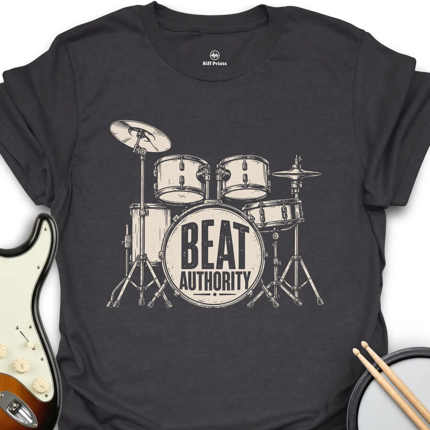 Drums Beat Authority Music T-Shirt