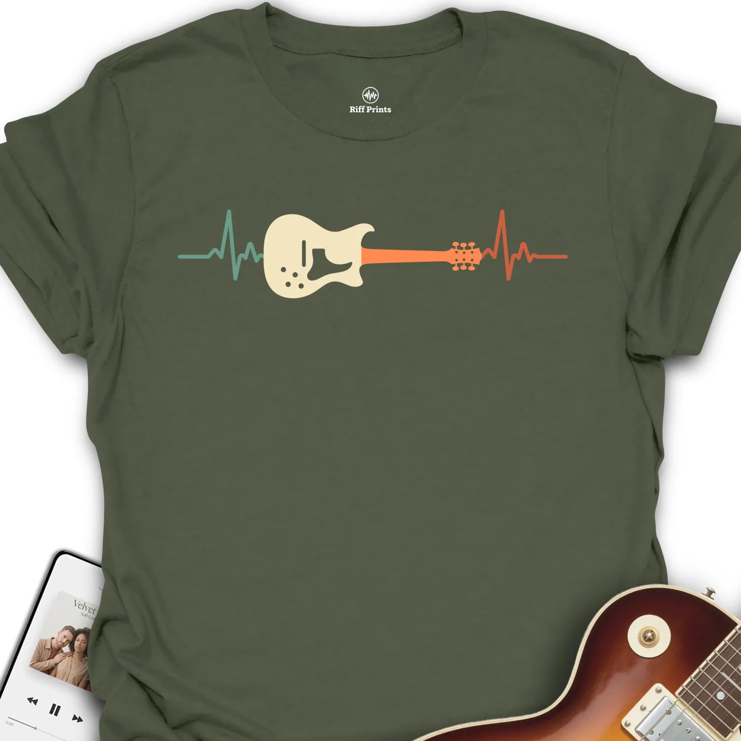Electric Guitar Heartbeats T-Shirt