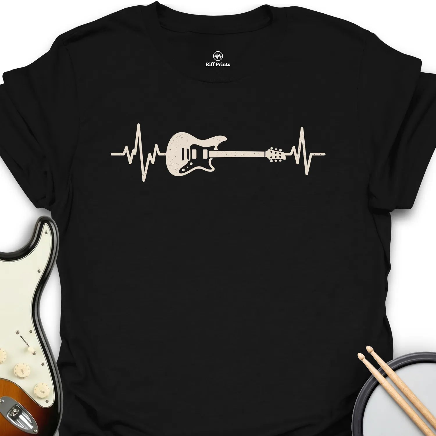 Electric Guitar Heartbeats T-Shirt