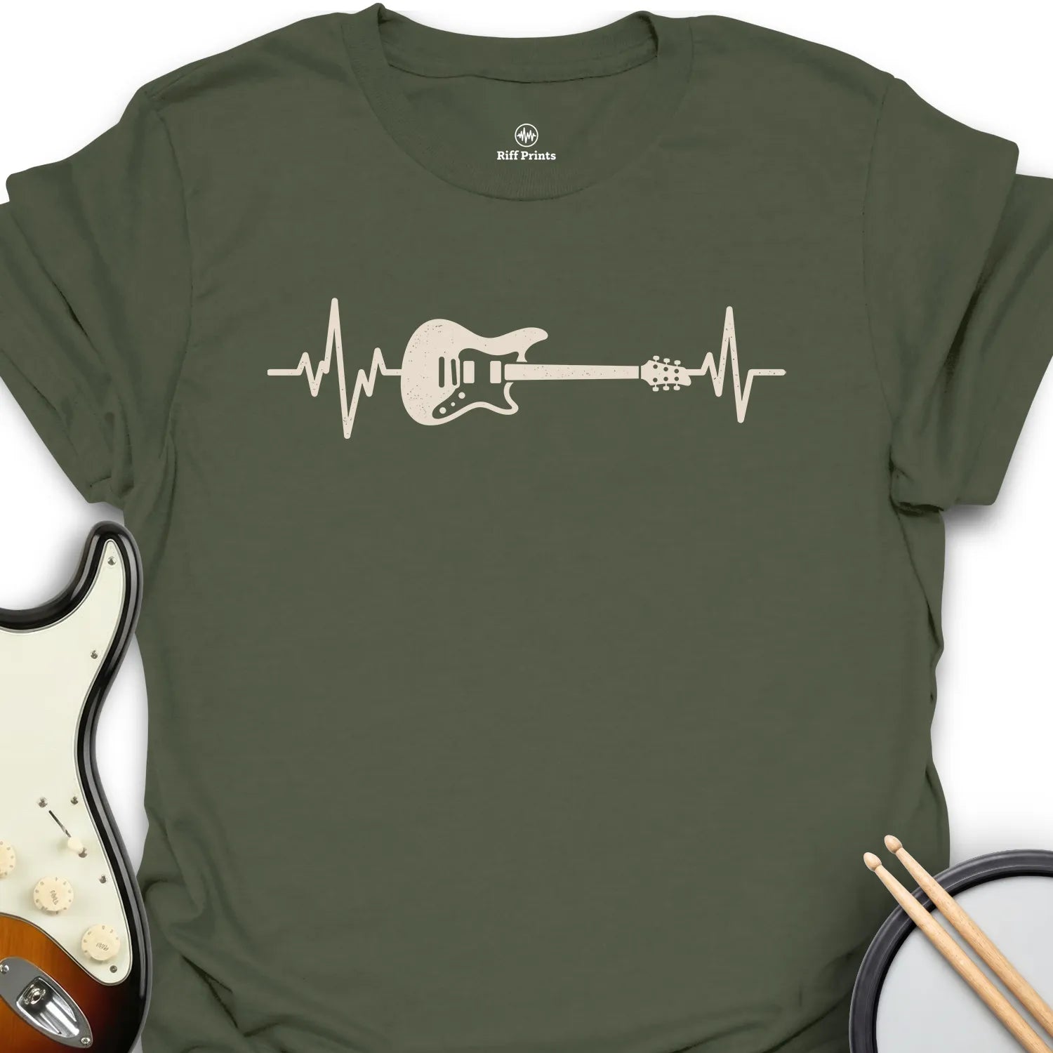 Electric Guitar Heartbeats T-Shirt