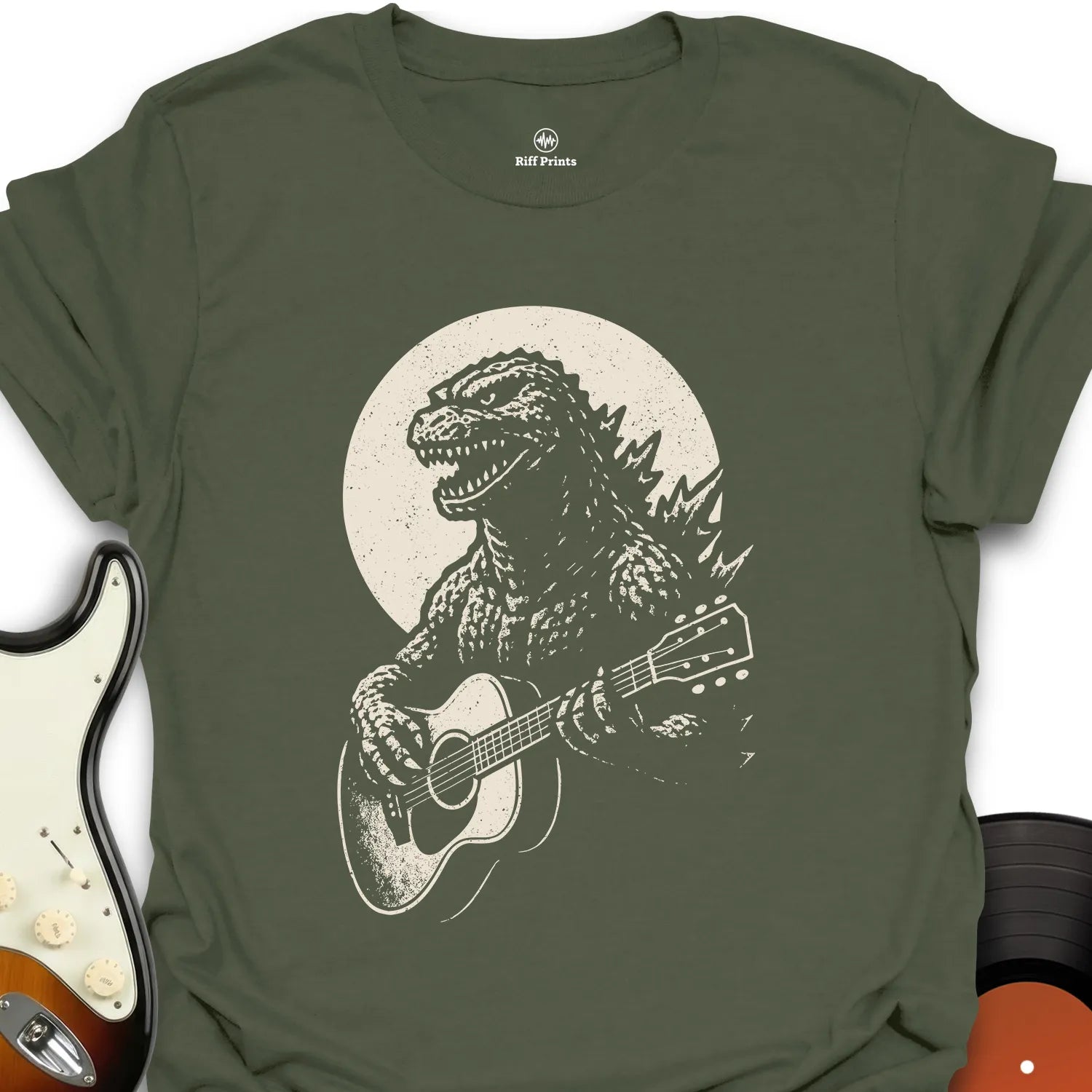 Godzilla Plays Guitar - Music T-Shirt