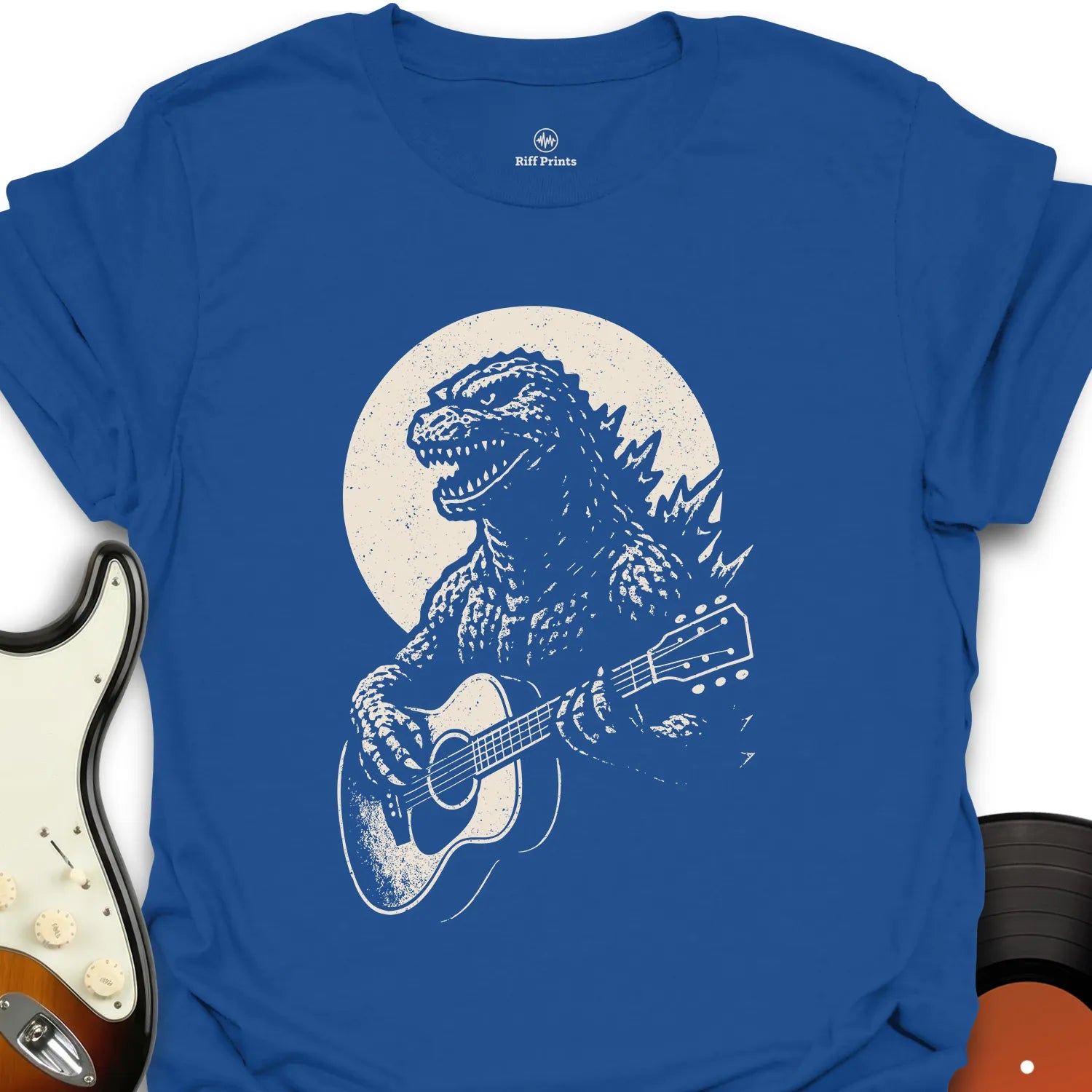 Godzilla Plays Guitar - Music T-Shirt