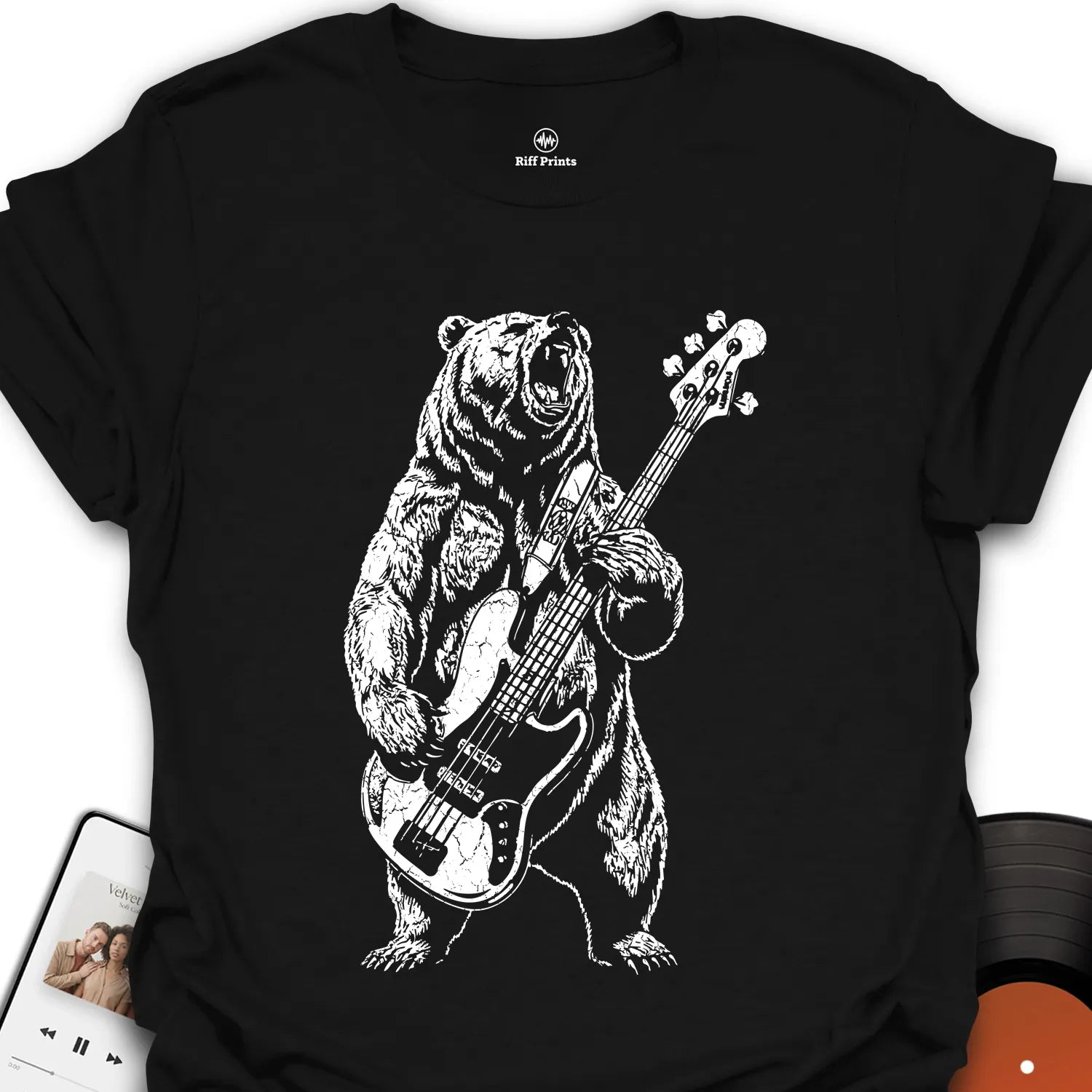 Bass Playing Bear T-Shirt