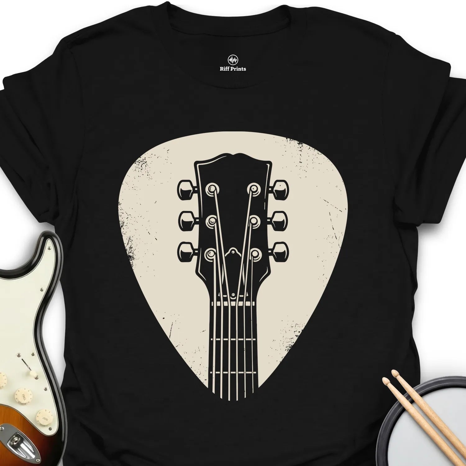 Guitar Headstock in Pick T-Shirt