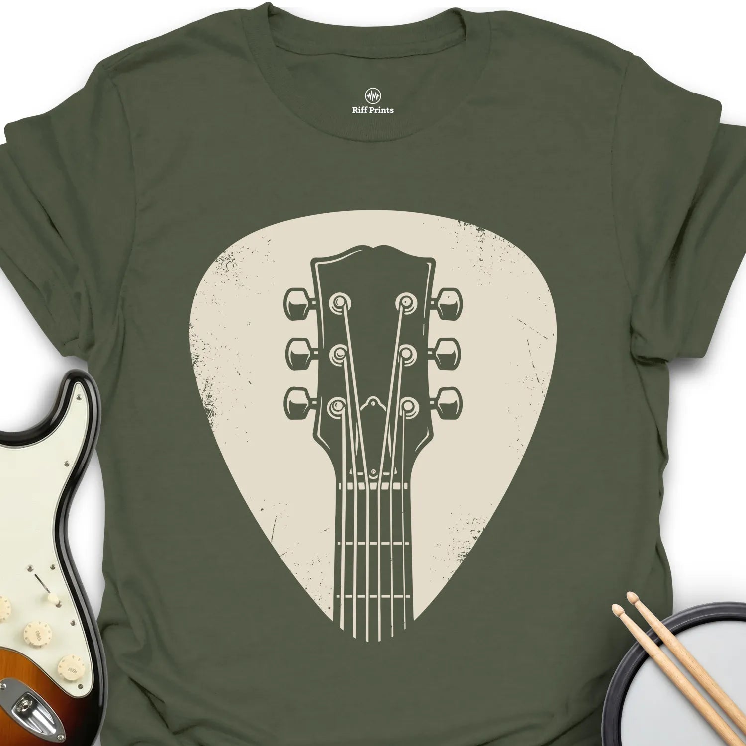 Guitar Headstock in Pick T-Shirt