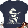 Guitar Bear on Tree Stump T-Shirt