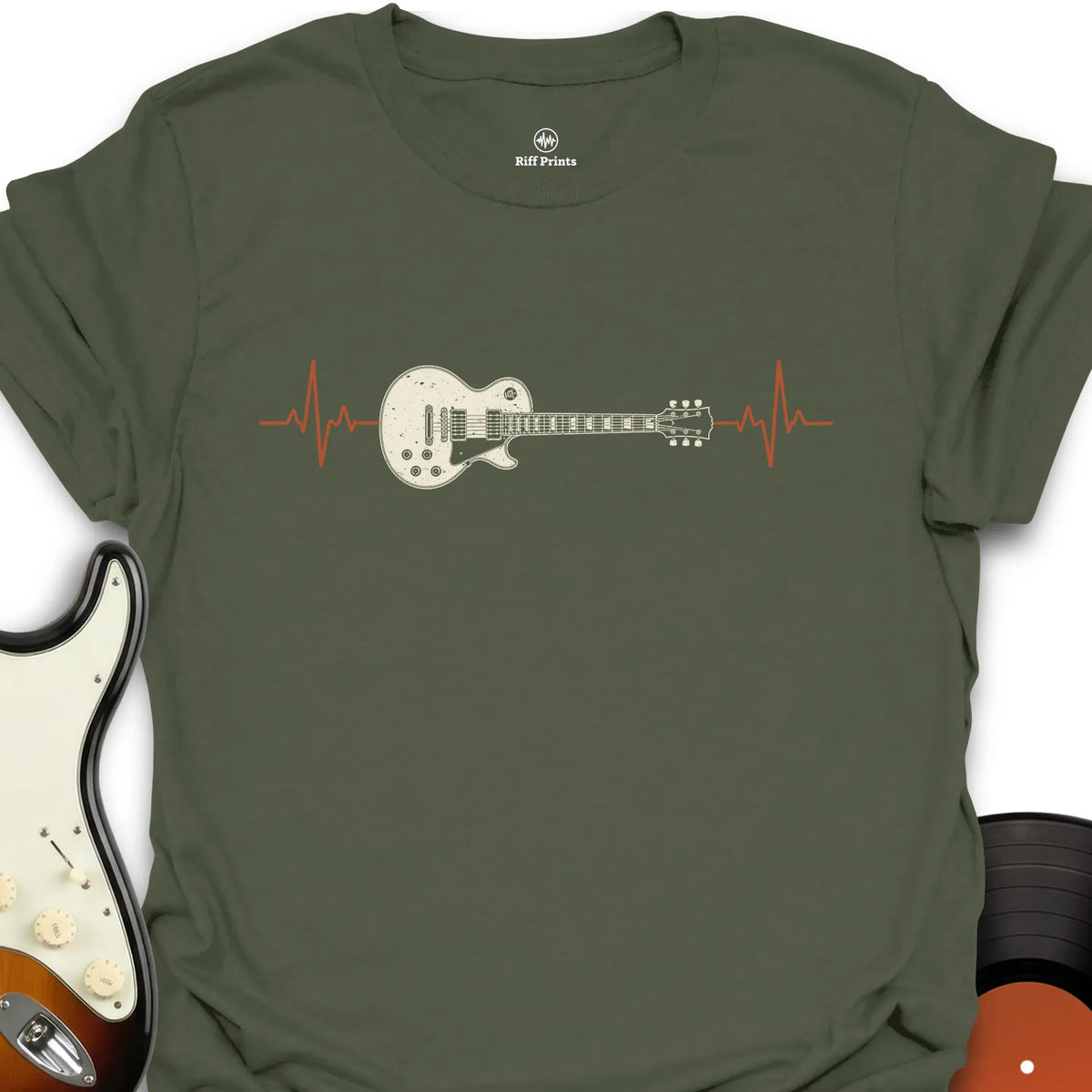 Electric Guitar Heartbeats T-Shirt
