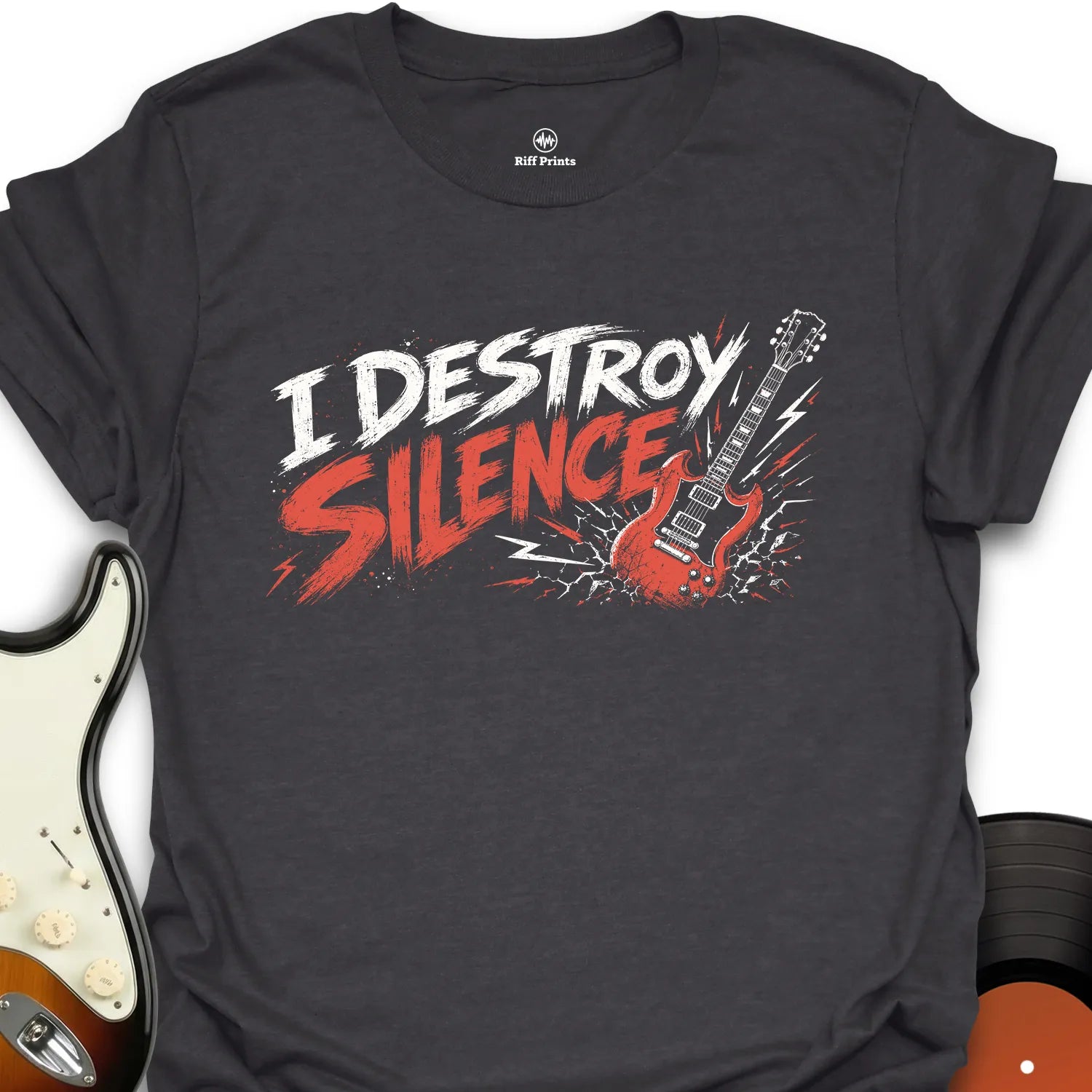 I Destroy Silence Guitar T-Shirt