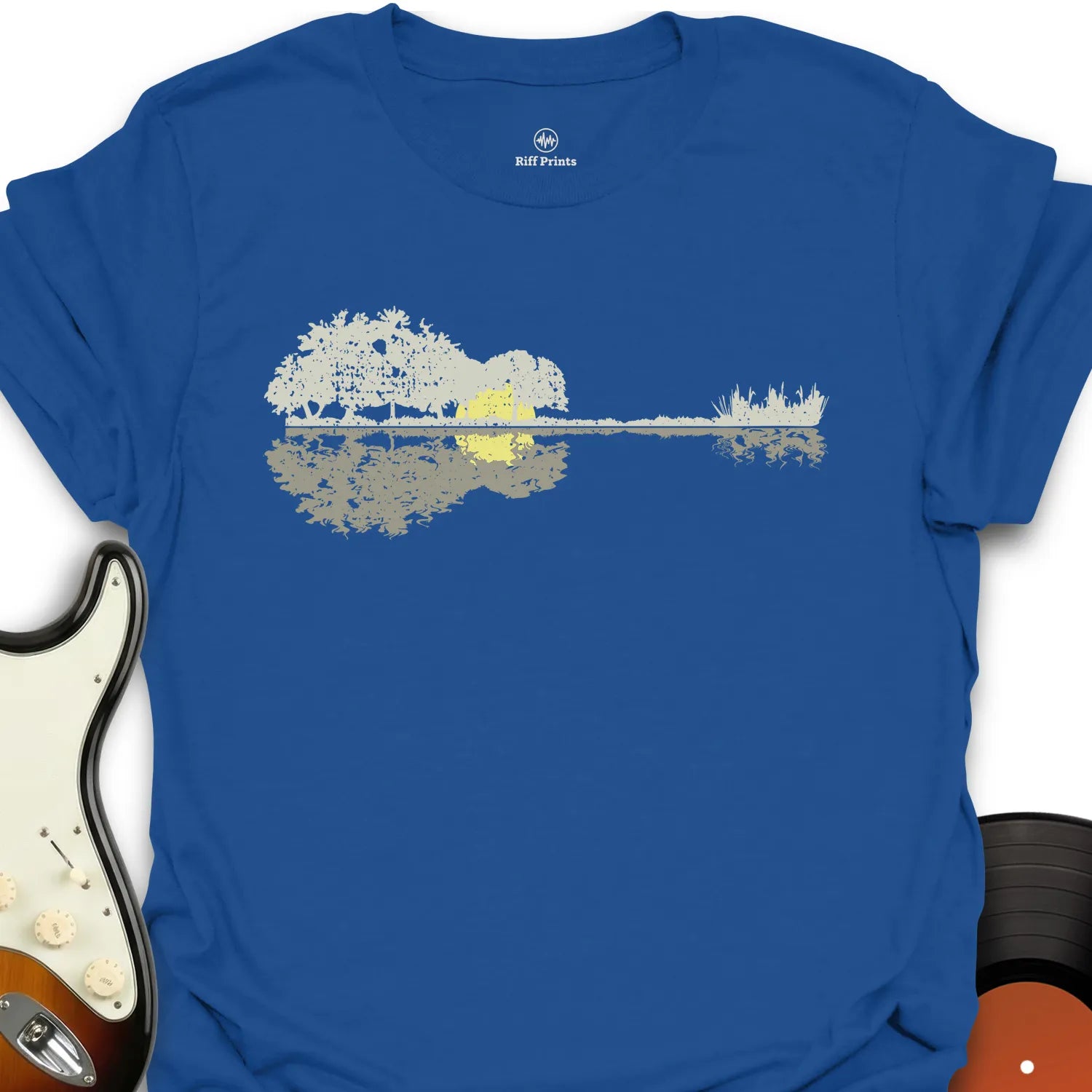 Natural Acoustic Guitar - Music T-Shirt