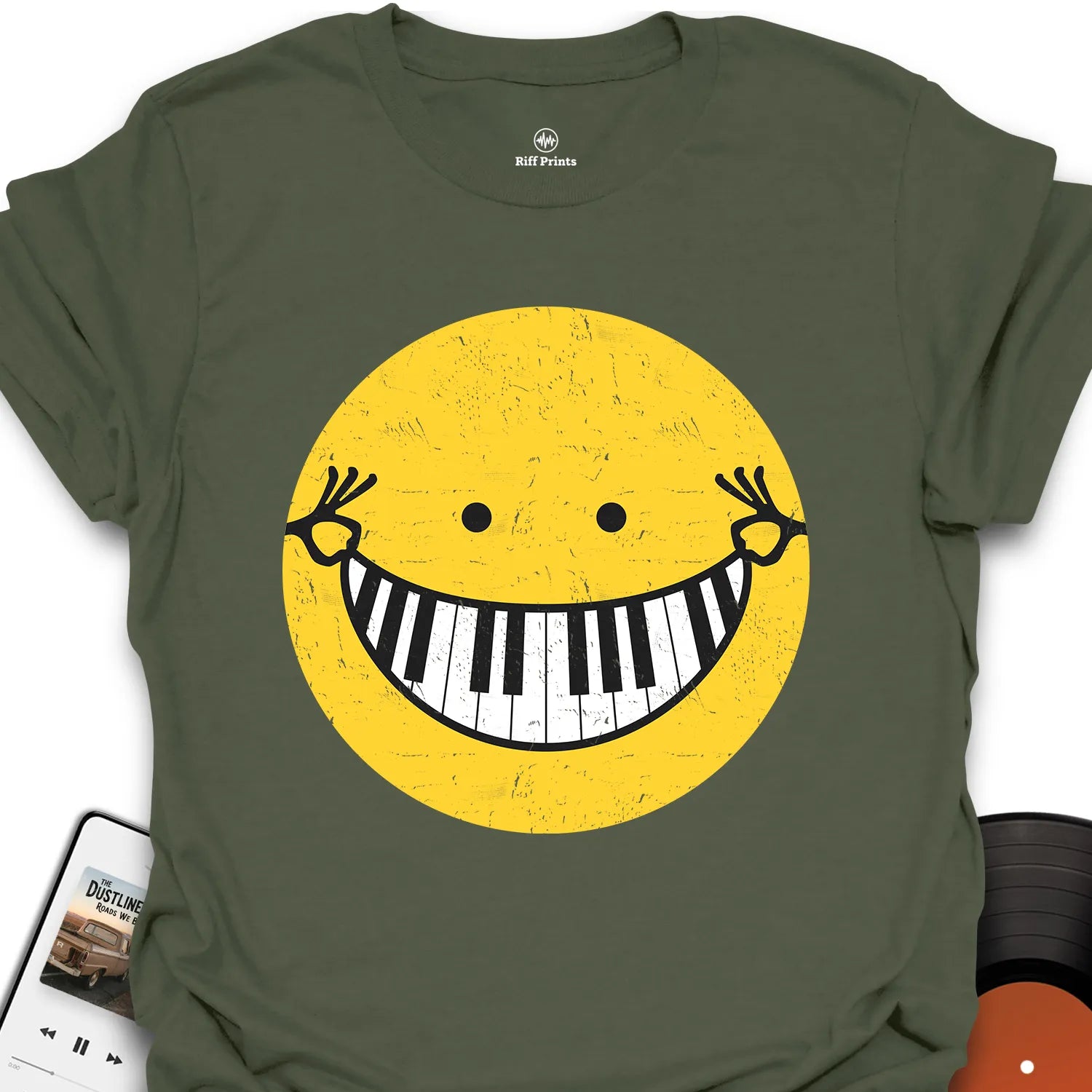 Piano Smiley Music T-Shirt