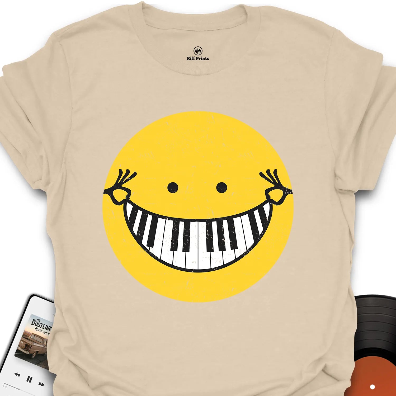 Piano Smiley Music T-Shirt