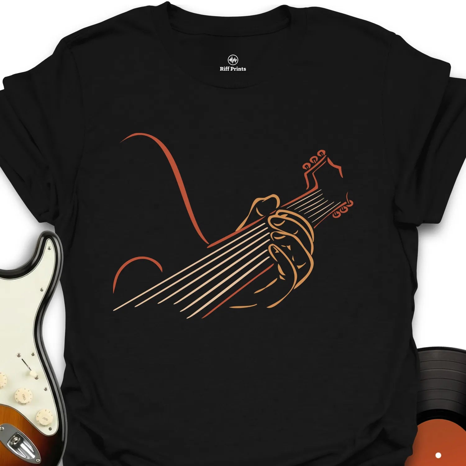 Red Acoustic Guitar T-Shirt