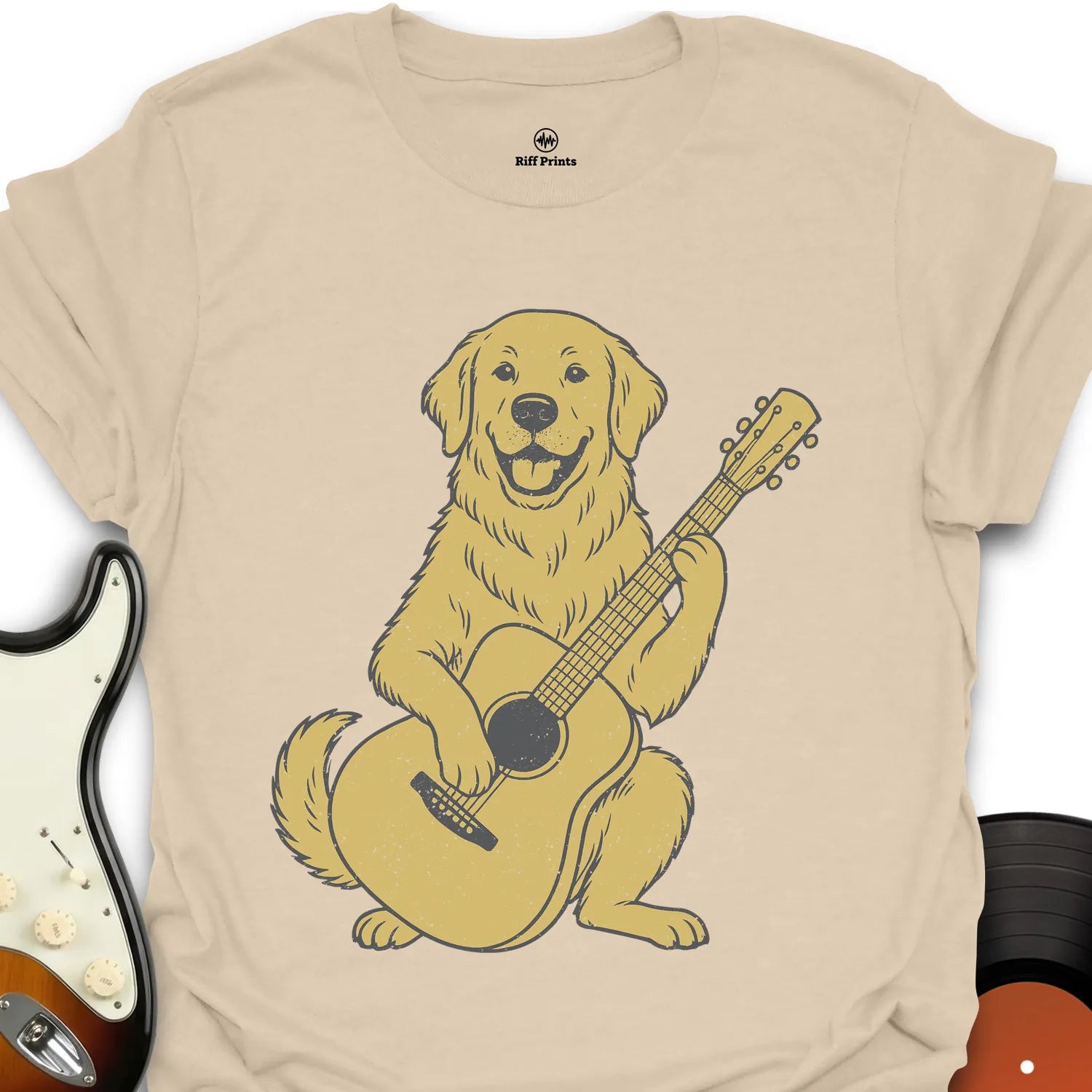 Retriever on Guitar T-Shirt