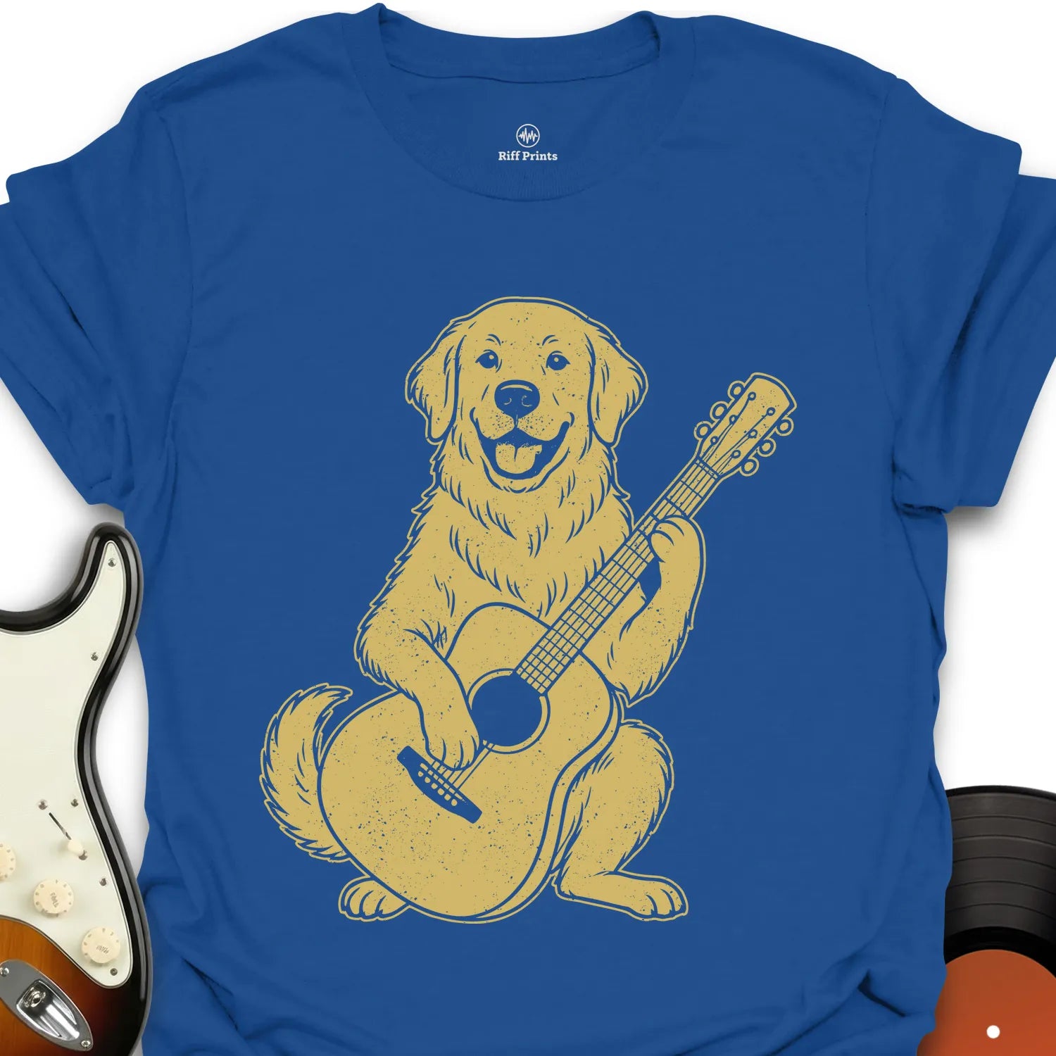 Retriever on Guitar T-Shirt