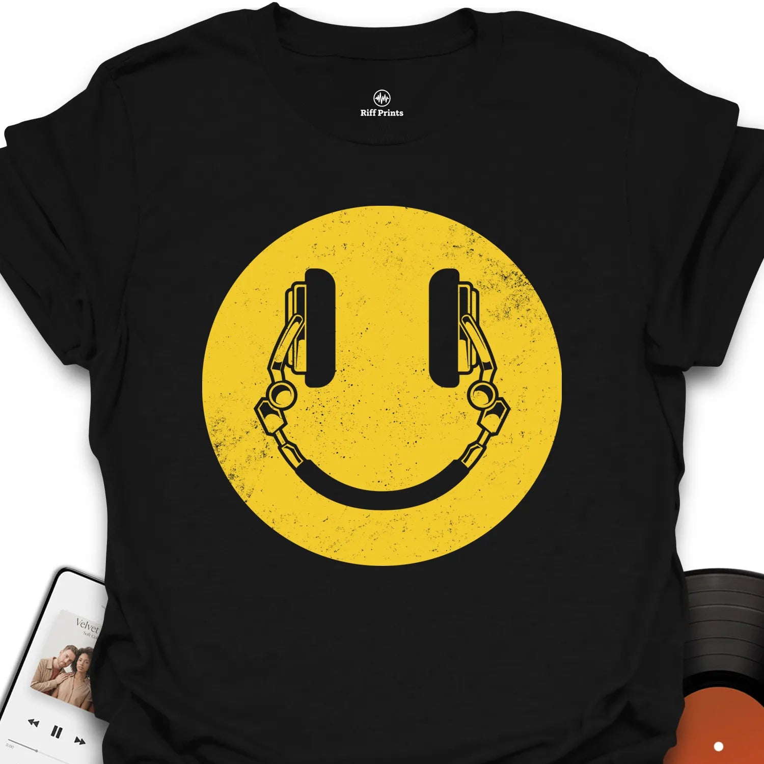Smiling Headphones T-Shirt