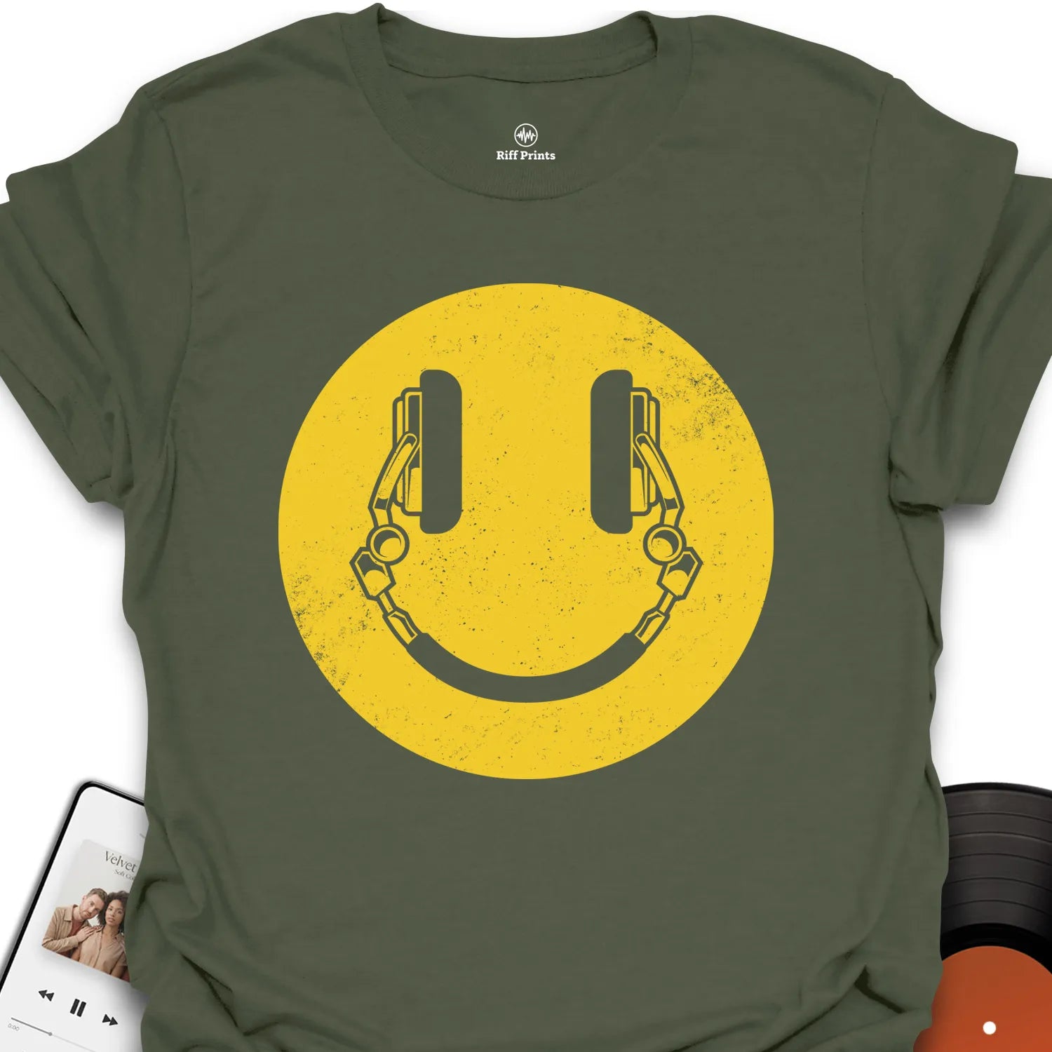 Smiling Headphones T-Shirt