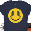 Smiling Headphones Music T-Shirt
