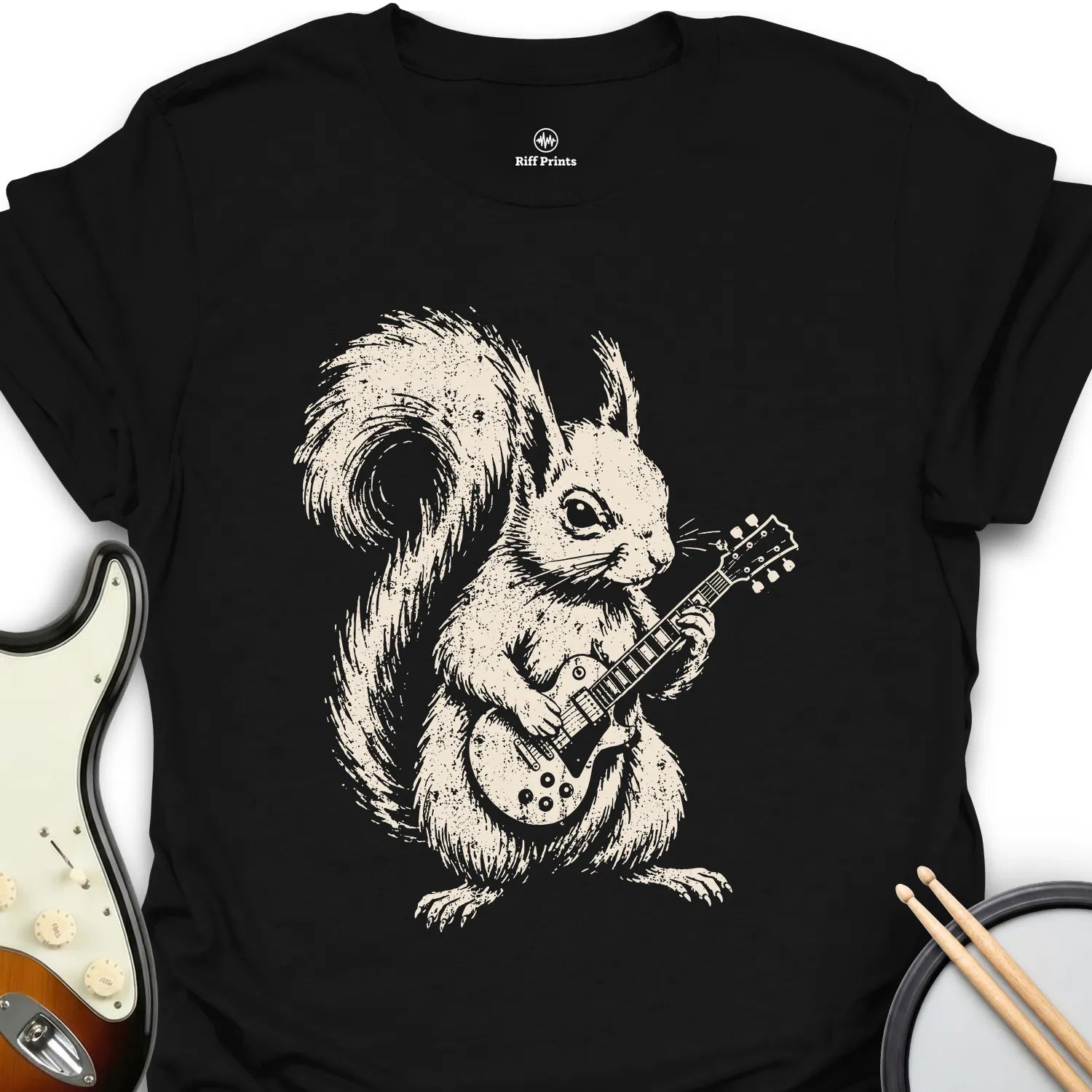 Squirrel Shreds Guitar Music T-Shirt