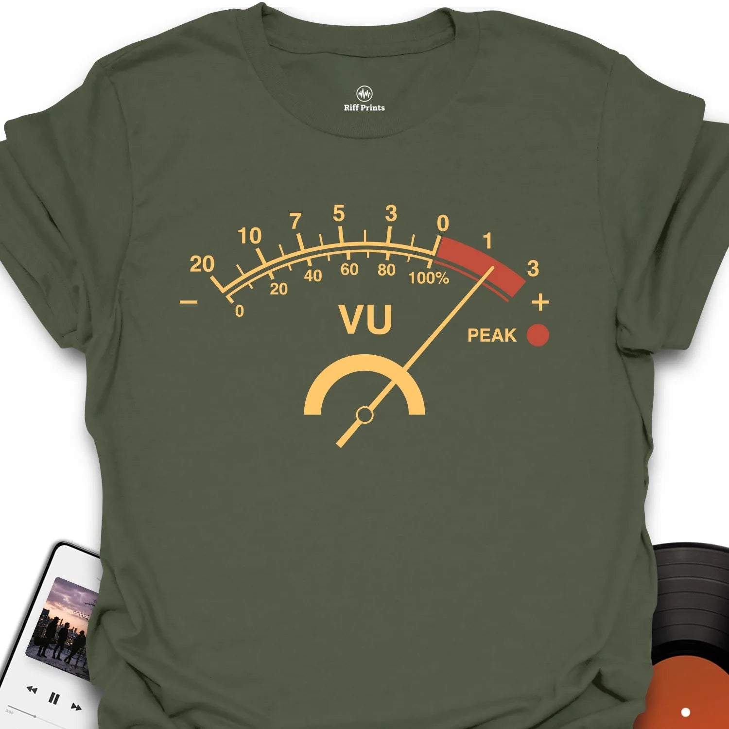 VU Meter Peaking Music T-Shirt