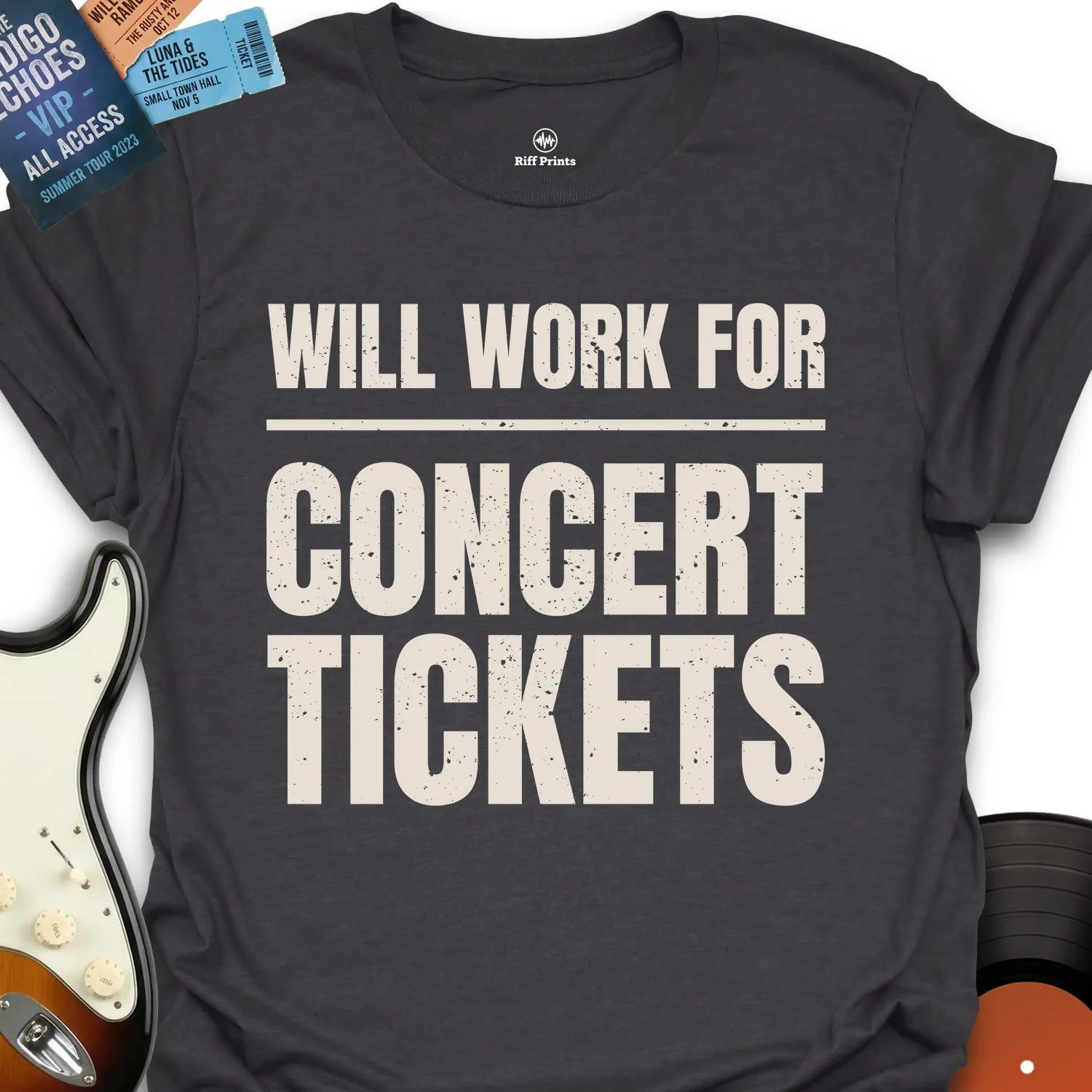 Will Work For Concert Tickets T-Shirt